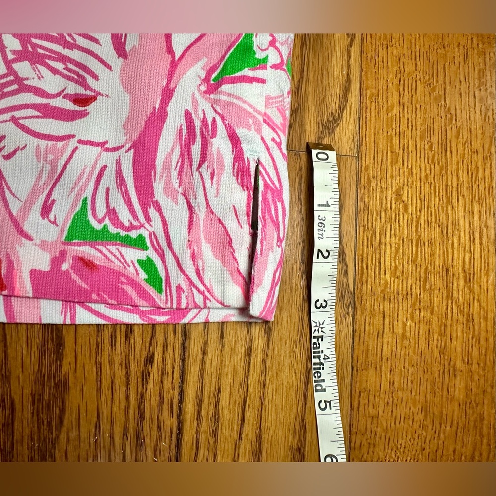 Lilly Pulitzer Pink and Green Flamingo Mini Skirt - Picture 9 of 9